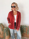 Tina Quilted Jacket in Burgundy