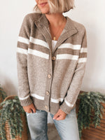 Sienna Cardigan in Mocha Stripe