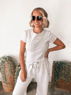 Tribe Kelley Ribbed Campus Tee in No.2 Grey