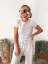 Tribe Kelley Ribbed Campus Tee in No.2 Grey
