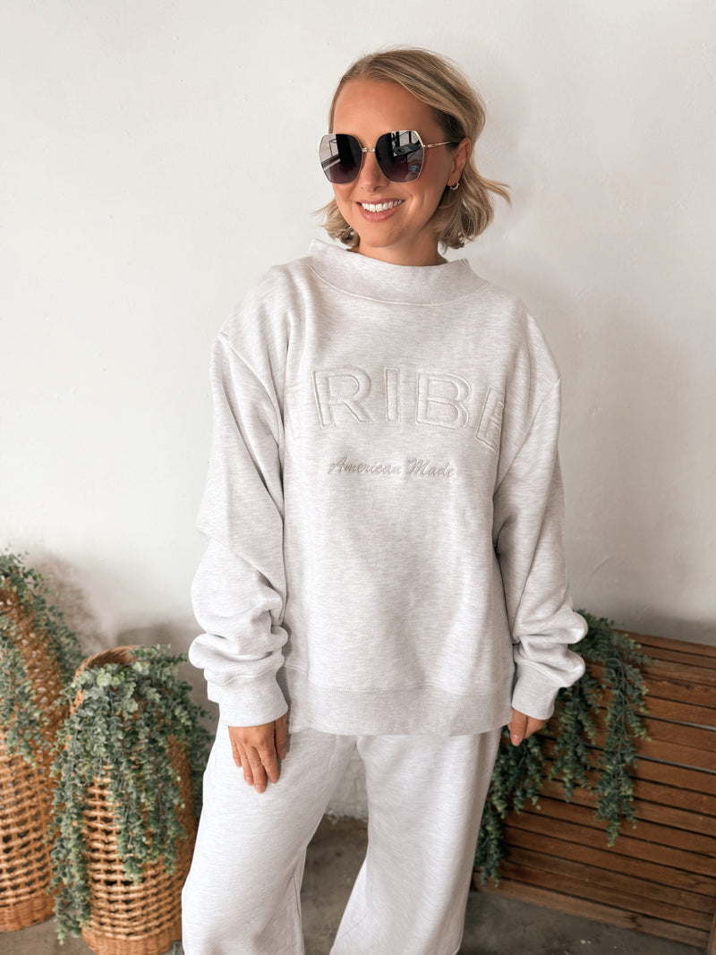 Tribe Kelley Legacy Mockneck in No.2 Grey