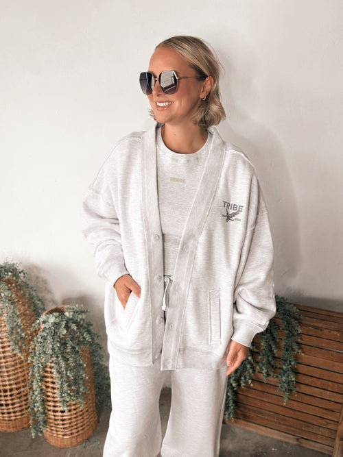 Tribe Kelley Dean's List Cardigan in No.2 Grey