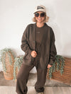 Tribe Kelley Dean's List Cardigan in Oxford Brown