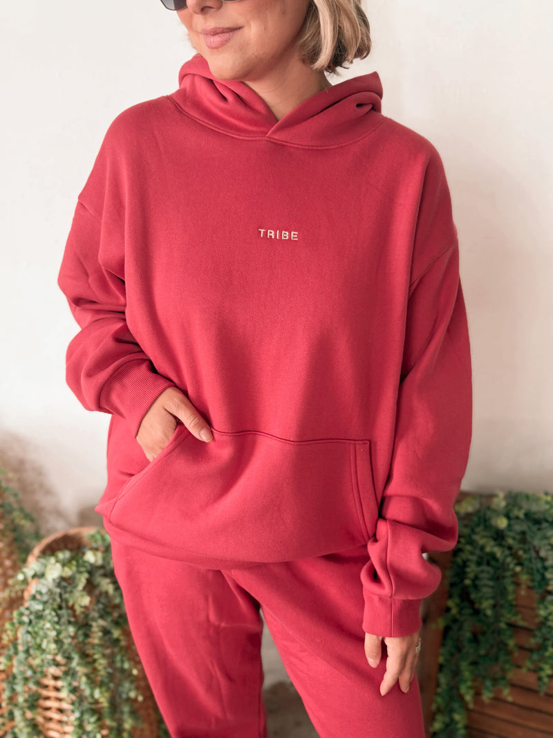 Tribe Kelley Butter Hoodie in Red Line