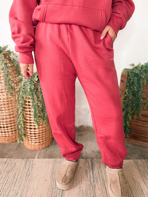 Tribe Kelley Butter Jogger in Red Line