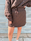 Breck Quilted Skort in Espresso