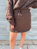 Breck Quilted Skort in Espresso