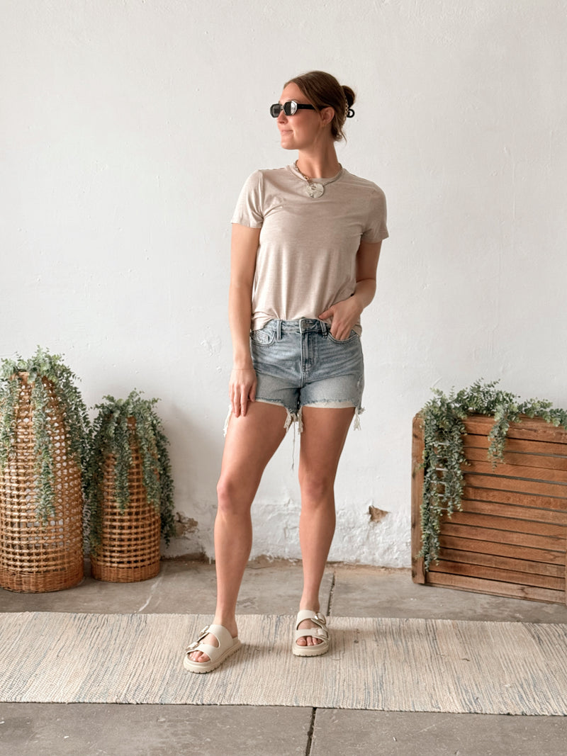 Nikkie Tee in Frappe Heather