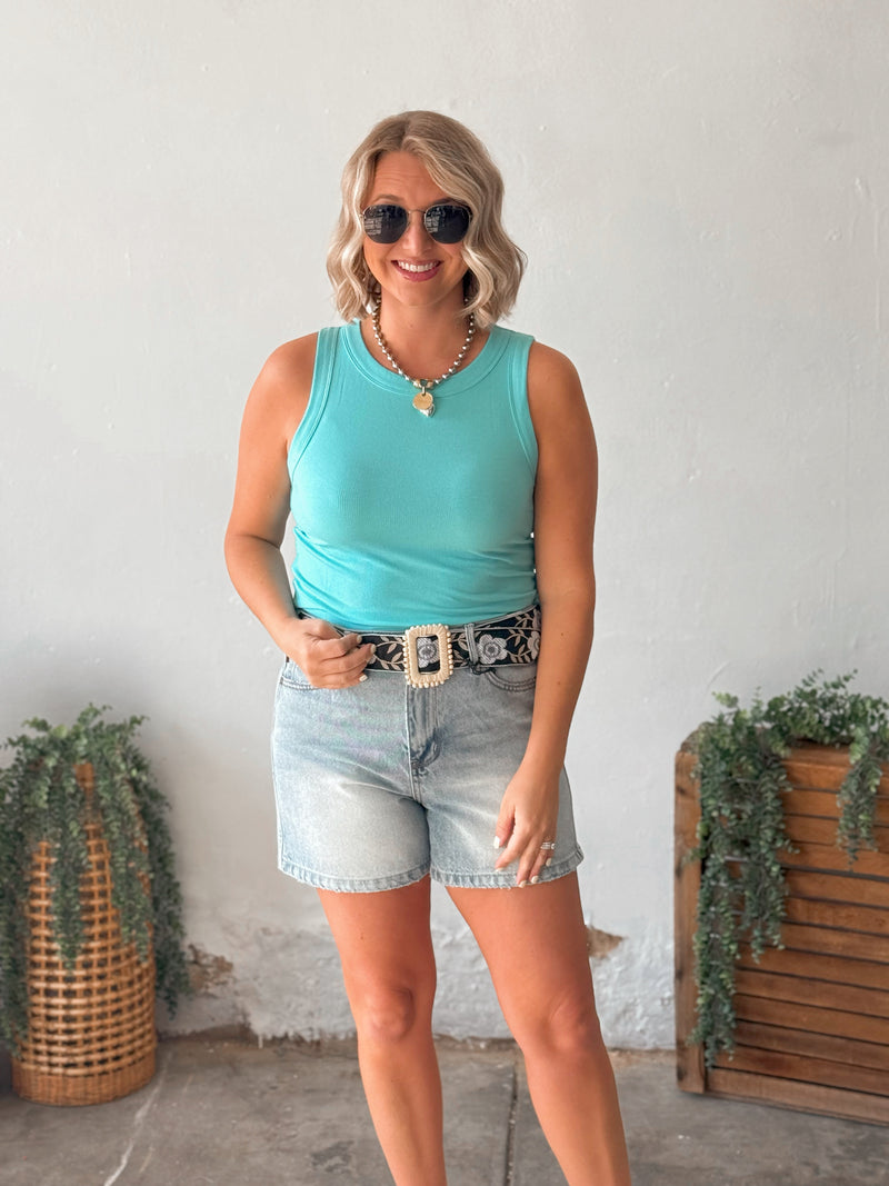 Ryker Tank in Mint Sky