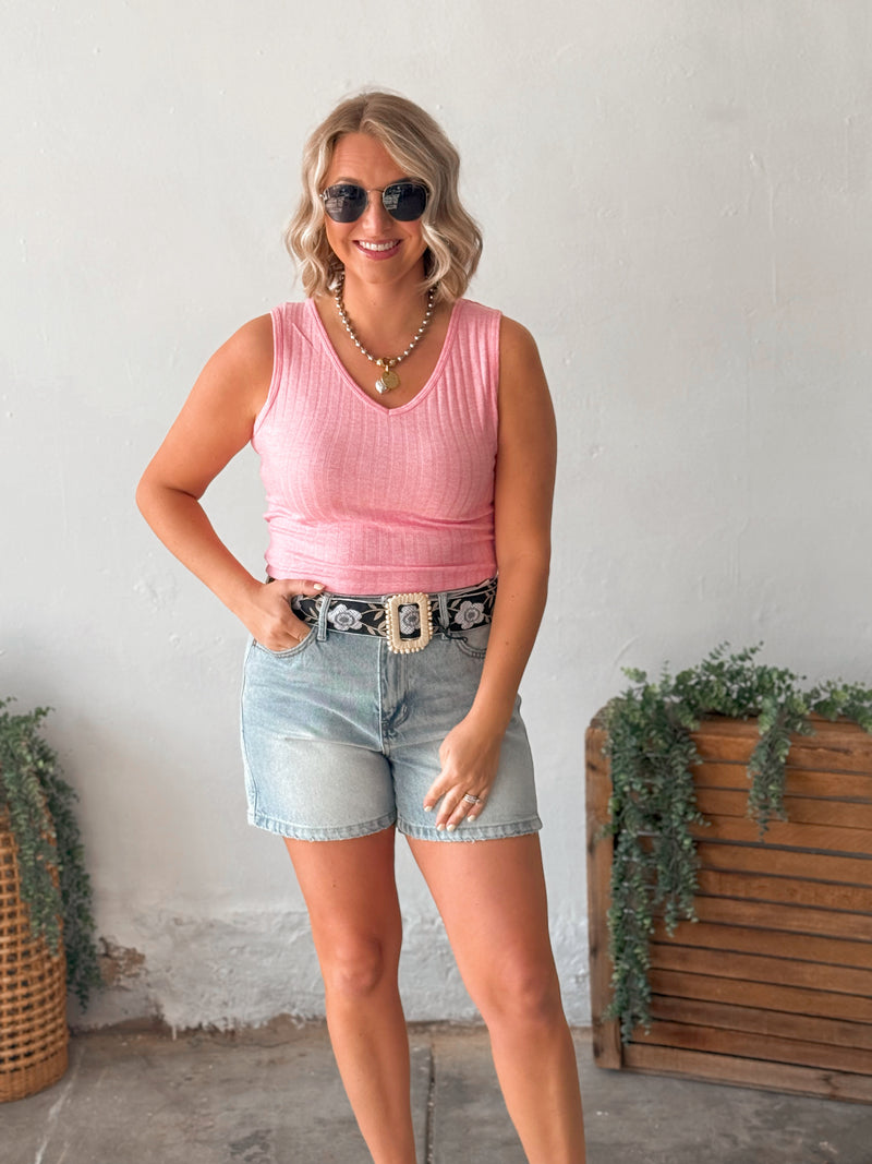 Tish V-Tank in Dark Pink