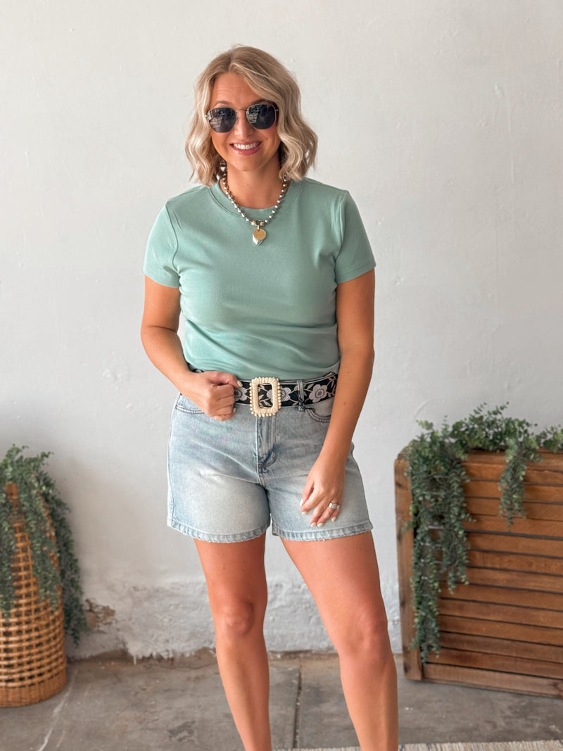 Annie Tee in Ibiza Sea