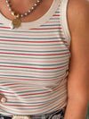 Joy Stripe Tank - Red Multi