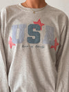 USA Patchwork Crewneck