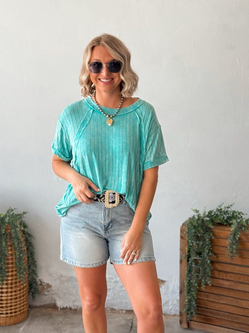 Taylor Tee in Turquoise