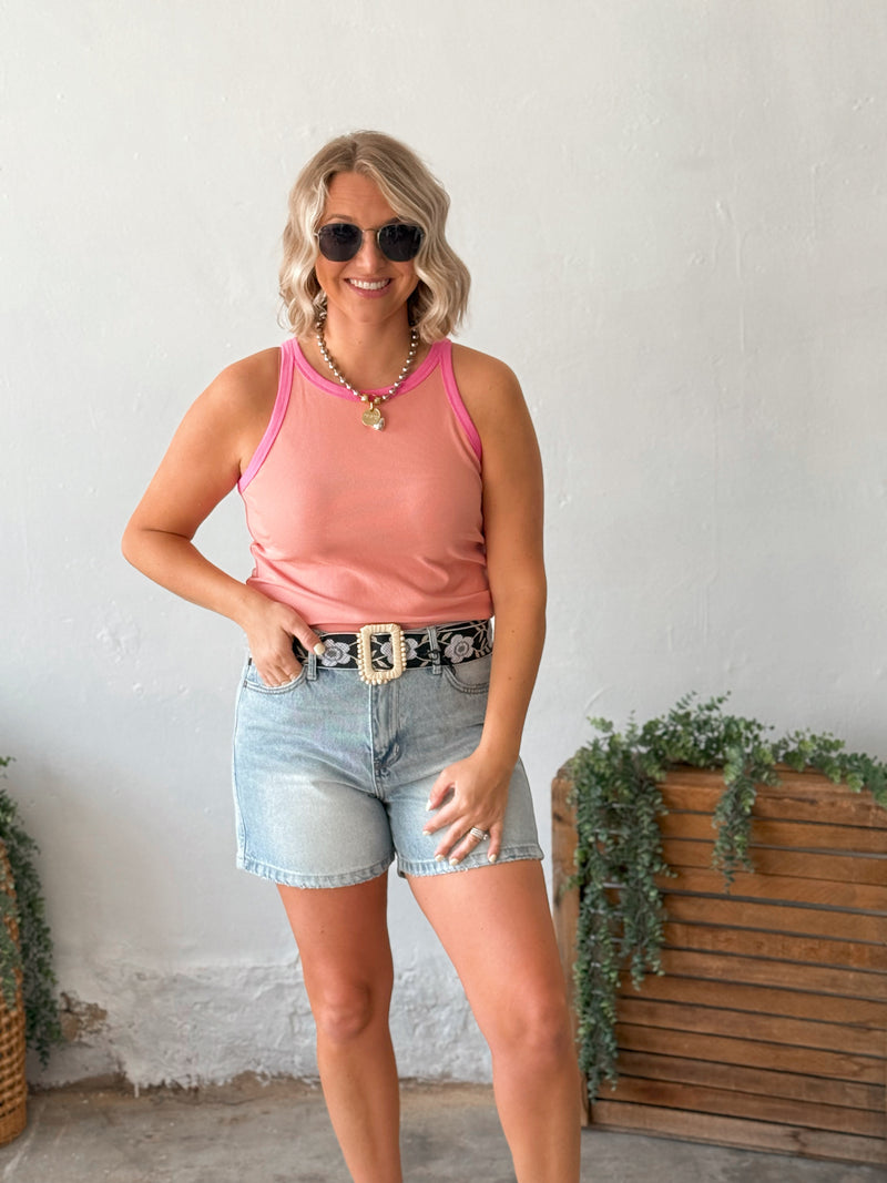 JoJo Tank in Coral Punch