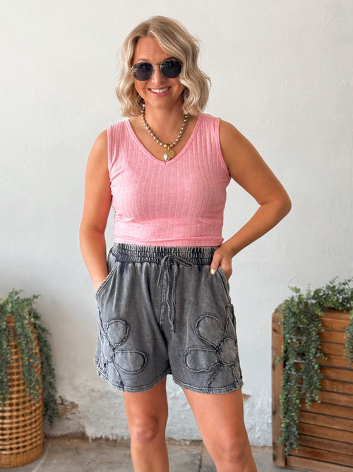 Tulip Shorts in Ash Black