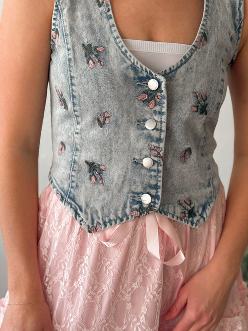Sweet Pea Denim Vest