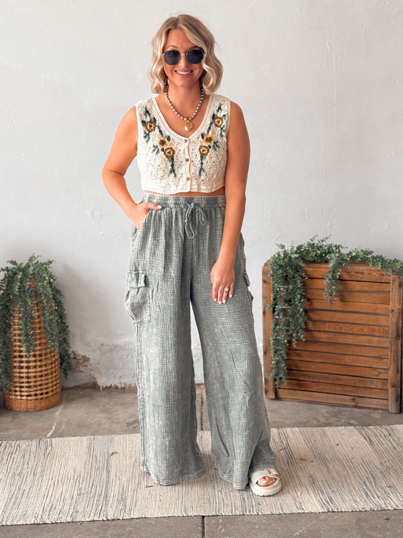 Heidi Crochet Vest in Natural