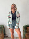 Taylor Cardigan in Mint Stripe