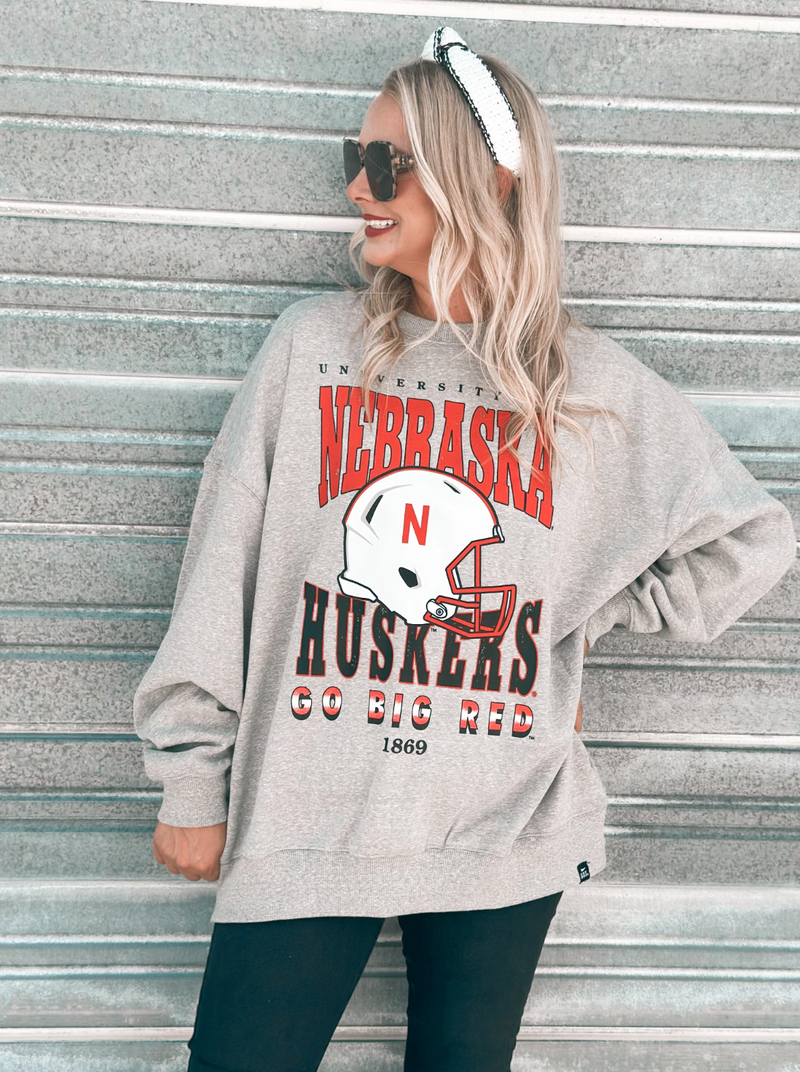 U of Nebraska Hippie Helmet Crew