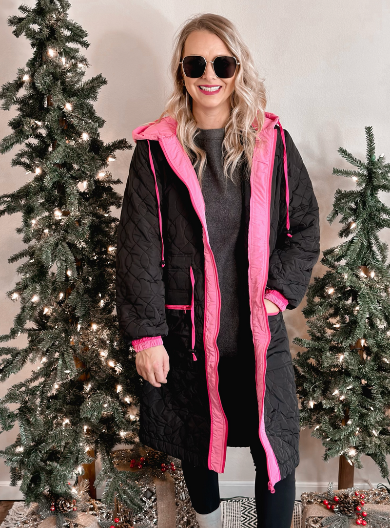 Black & Pink Coat