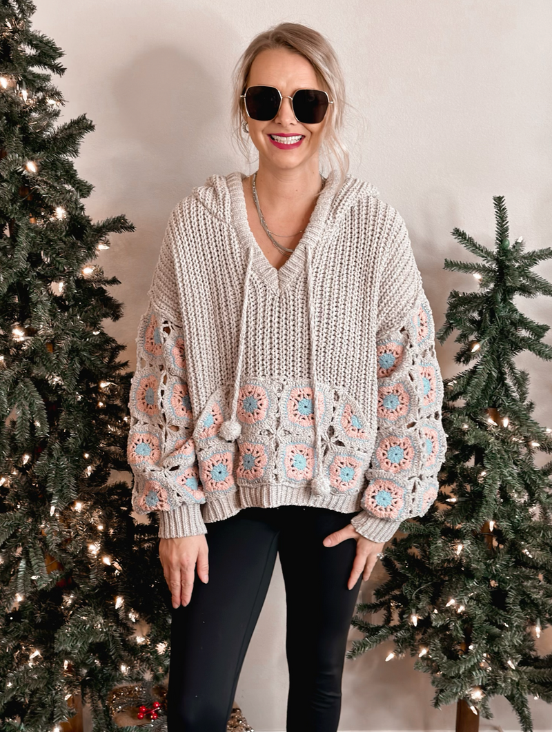 Hooded 2025 chenille sweater