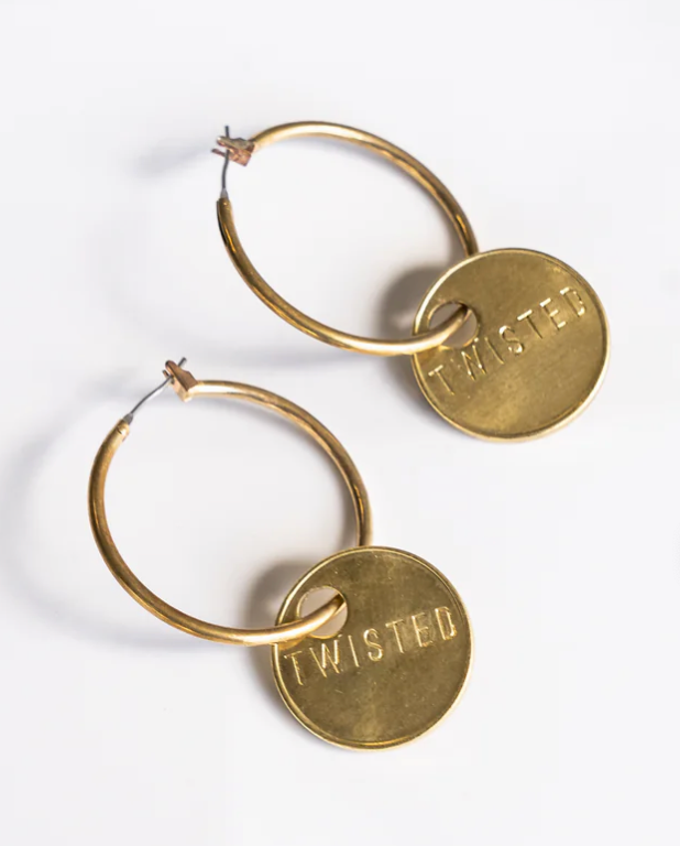 Twisted Silver Twisted Hoops