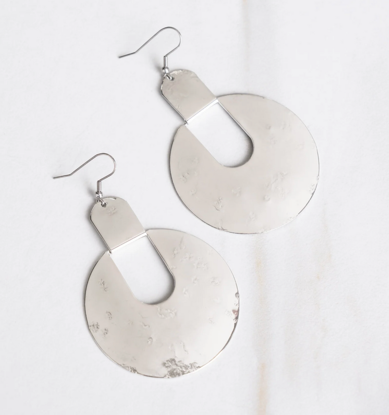 Twisted Silver Egypt Earrings - Silver