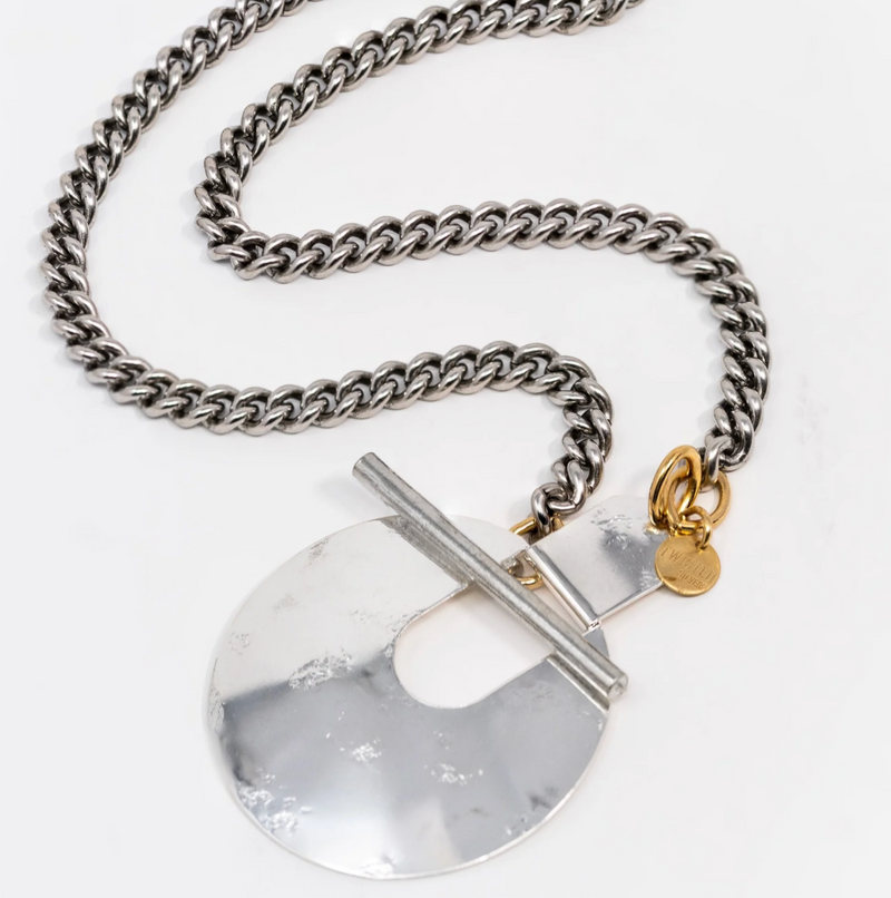 Twisted Silver Egypt Necklace - Silver