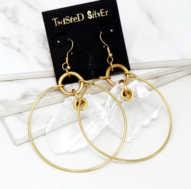 Twisted Silver Clarity Zone Earrings