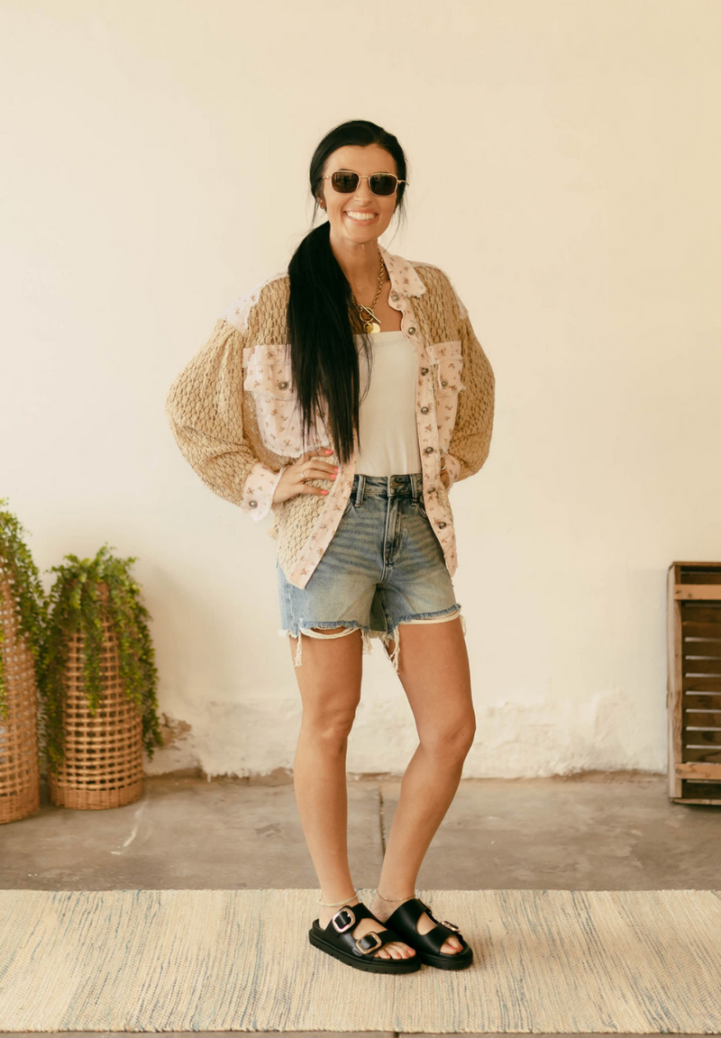 Blair Jacket in Pink Latte