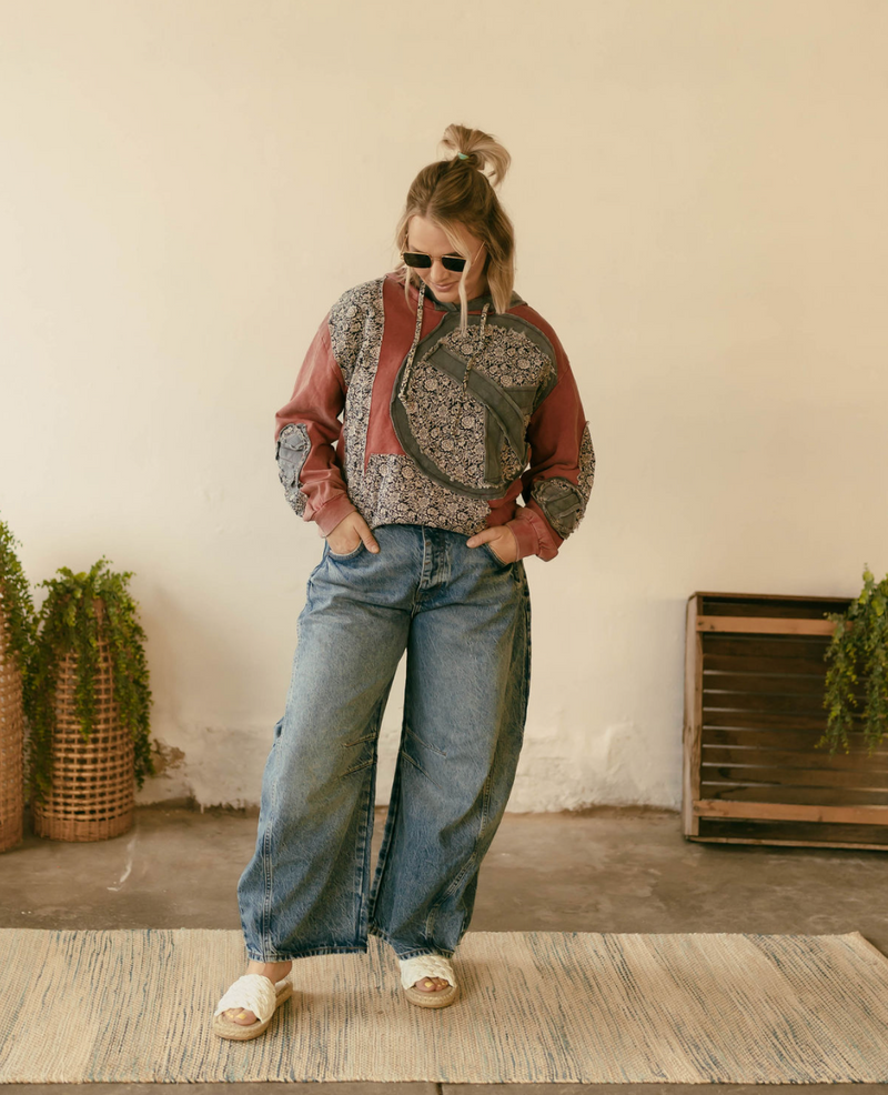 Bex Hooded Sweatshirt in Cherrywood