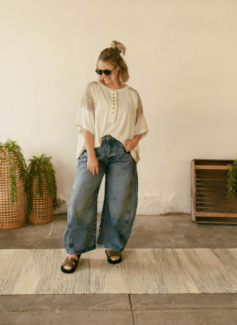 Kimmi Top in Ivory Floral