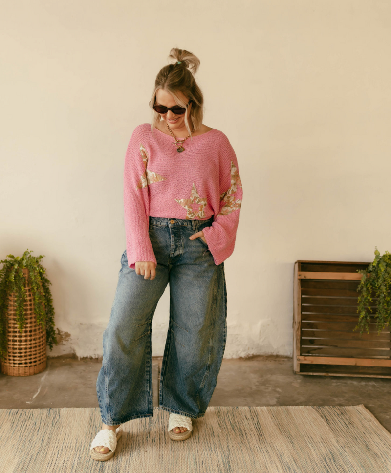 Shayna Top in Pink Star