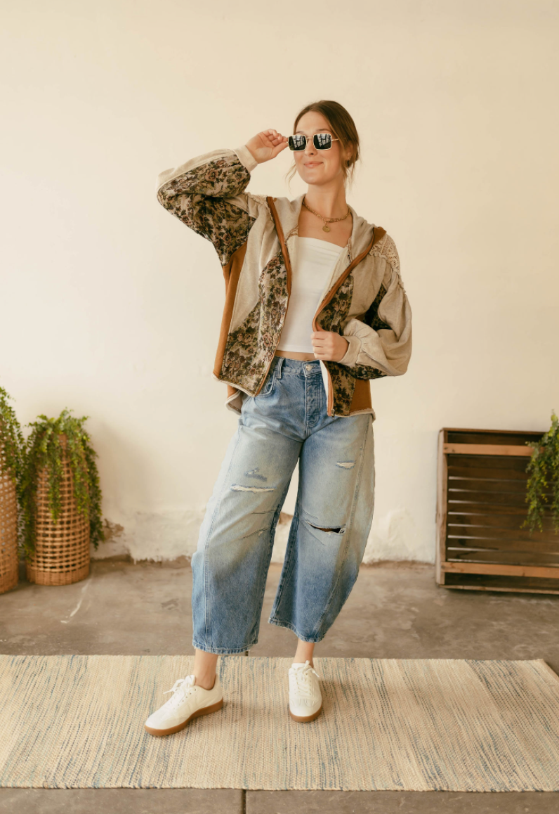 Oli Jacket in Floral Camel