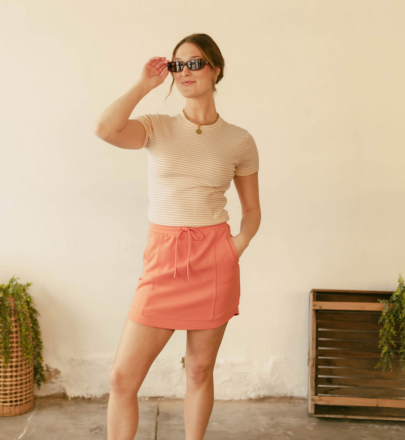 Annie Tee in Cream Pink