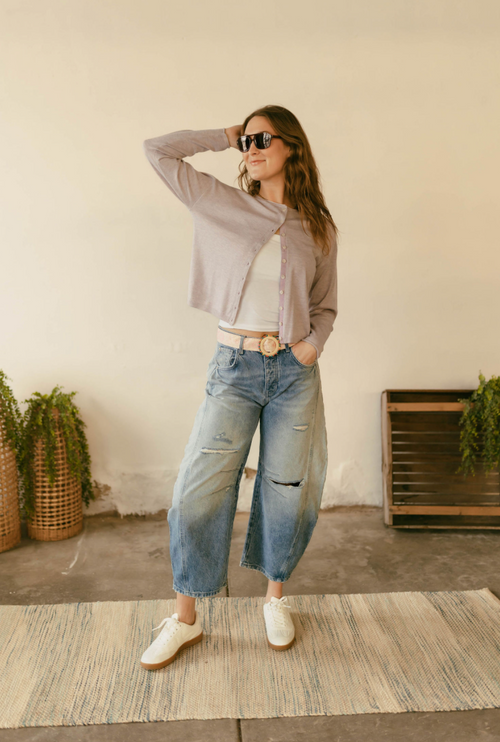 Della Cardigan in Lavender