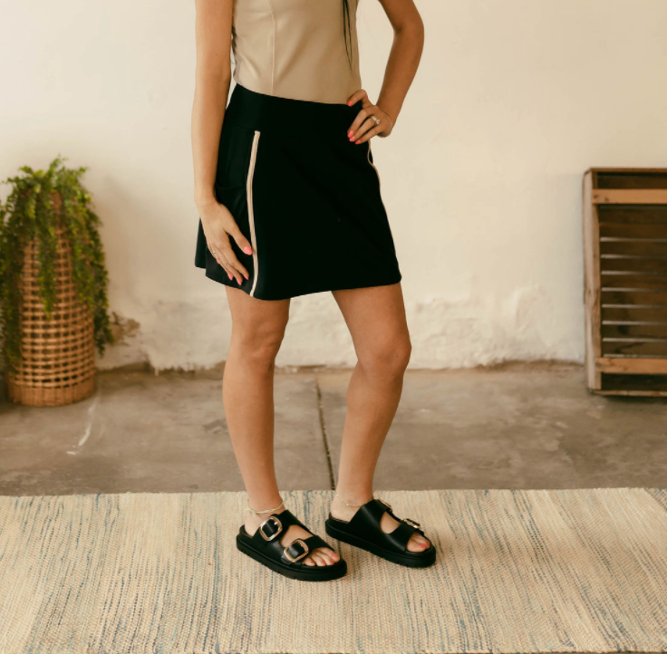 Carlton Skort in Black Rib