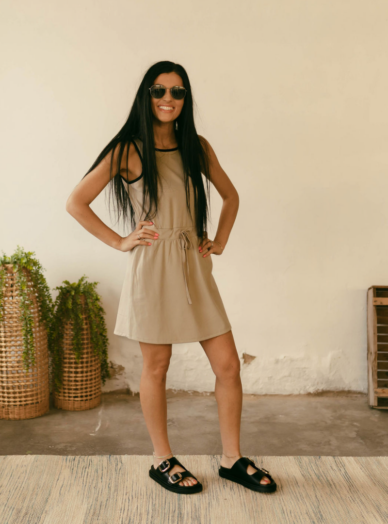 Ying Dress in Oak Rib