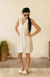 Christine Dress in Nautral White