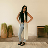 Marli Crochet Vest in Off White