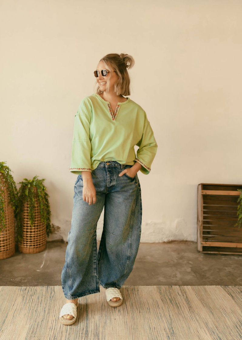 Bailee Knit Pullover in Sage