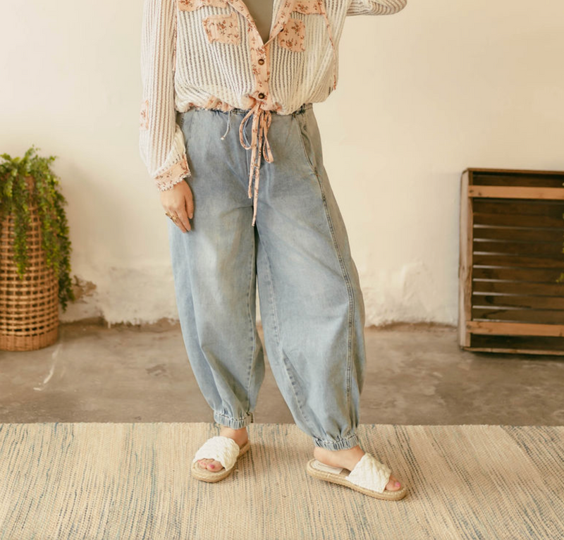 Danika Washed Denim Joggers