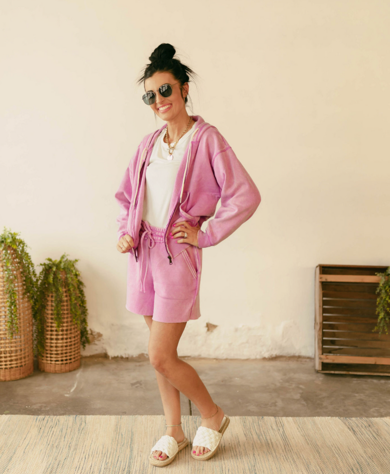 Cedrik Zip Up in Mauve