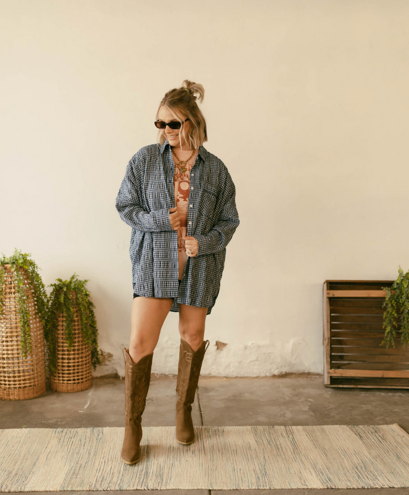 Free People Cloud Ten Top - Navy