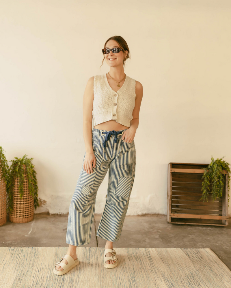 Free People Ava Vest - Sugar Straw