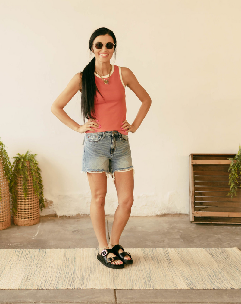Eda Tank in Rose/Ivory