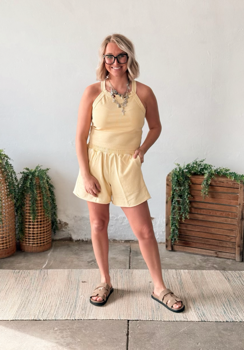 Keri Short & Tank Set in Yellow