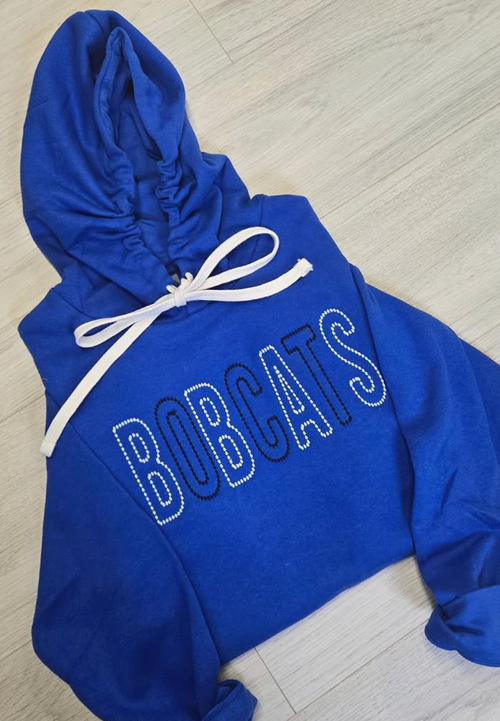 Royal Bobcats Embroidered Hoodie