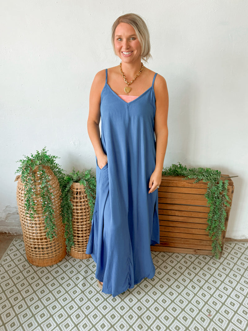 Maxi Dress in Classic Blue – Olive & Ave Clothing Boutique